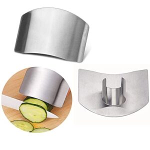 mcles stainless steel finger guard, 2pcs finger guards for cutting, kitchen tool finger guard, finger protectors, finger protector, avoid hurting when slicing and dicing kitchen safe chop cut tool