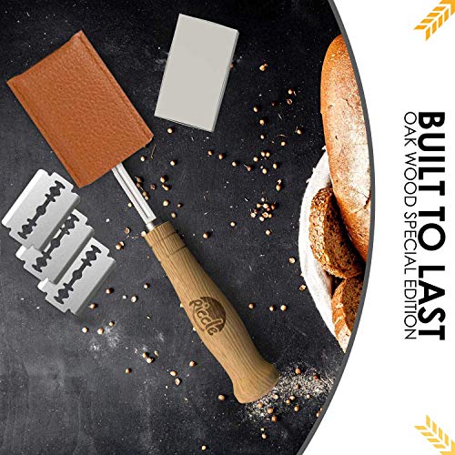 RICCLE Bread Lame Slashing Tool, Dough Scoring Knife with 15 Razor Blades and Storage Cover