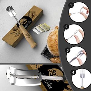 RICCLE Bread Lame Slashing Tool, Dough Scoring Knife with 15 Razor Blades and Storage Cover