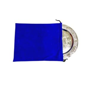 anti tarnish silver storage bag 3pcs, velvet fabric blue cloth bag for silver storage, resistant jewelry flatware, silverplate, silver storage silver protection bags, 13″x10″ 3pcs