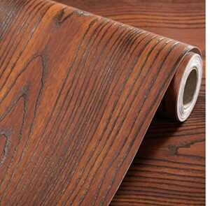 brown wood grain contact paper self adhesive shelf liner peel and stick film for cabinets shelves drawers decorative waterproof vinyl shelf paper drawer kitchen cabinet sticker 16 x 78.7 inches