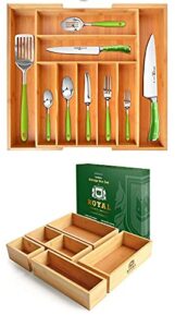 royal craft wood silverware drawer organizer and storage box set of 5