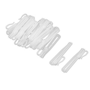 uxcell home adjustable depth pinch pleat locking curtain tape clip hooks 20pcs white