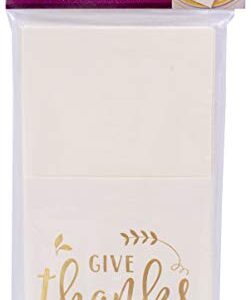 Stephanie Imports Set of 12 Thanksgiving Give Thanks Cutlery Paper Holders (7.5" X 4.75")