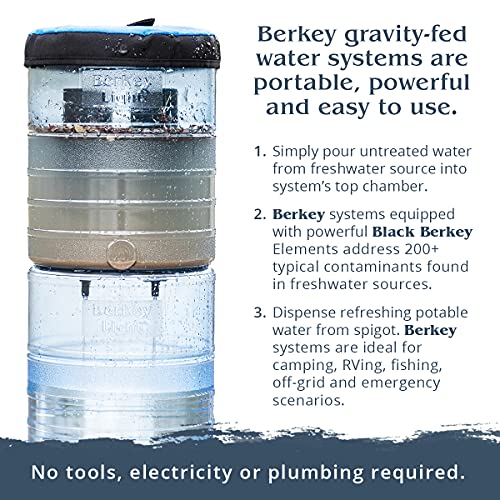 Berkey Authentic Black Berkey Elements BB9-2 Filters for Berkey Water Systems (Set of 2 Black Berkey Elements)