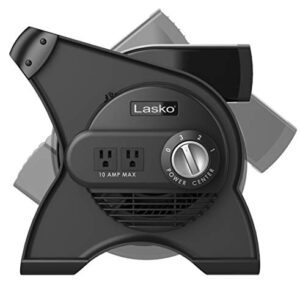 Lasko U12104 High Velocity Pro Pivoting Utility Fan for Cooling, Ventilating, Exhausting and Drying at Home, Job Site and Work Shop, Black 12104 12.2 x 9.6 x 12.3 inches