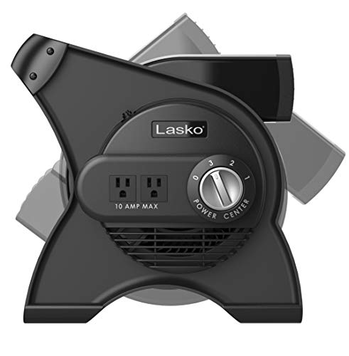 Lasko U12104 High Velocity Pro Pivoting Utility Fan for Cooling, Ventilating, Exhausting and Drying at Home, Job Site and Work Shop, Black 12104 12.2 x 9.6 x 12.3 inches