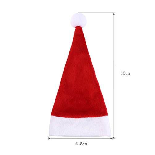 BESTOYARD Christmas Tableware Holder Silverware Holders Pockets Dinner Tableware Cutlery Case Bag Cover Santa Claus Hat Decor for Xmas Dinner Table Decorations 10pcs