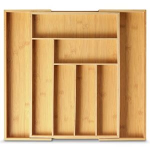 luigi house extendable in-drawer bamboo utensil organizer