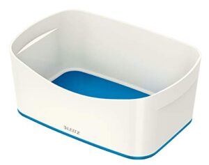 leitz a5 mybox organiser tray, high gloss plastic, white/blue metallic;mybox