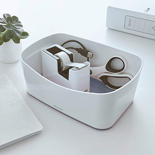 Leitz 52571001 A5 MyBox Organiser Tray, High Gloss Plastic, White/Grey;MyBox