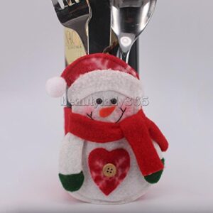 2pc Christmas Tableware Cutlery&Wine Bottle Bag Holder Knife Fork Bag 2-in-1