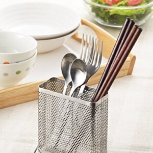 Yoshikawa 1621046 Cutlery Pocket, Square Punching, Silver, 3.9 x 2.6 x 4.1 inches (10 x 6.5 x 10.5 cm)