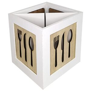 decorative wooden knife and fork box household decoration tableware storage ornaments