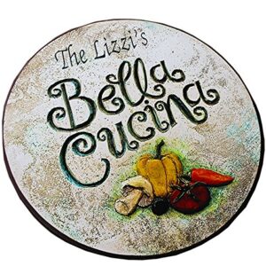 Italian Bella Cucina Personalized Lazy Susan