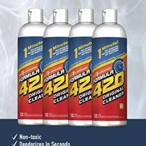 Formula 420 Glass Metal Ceramic Pipe Cleaner 12 Oz Bottles 4 Pack