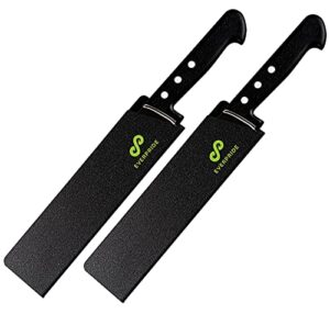 everpride 10 inch chef knife sheath set (2-piece set) universal blade edge cover guards for chef and kitchen knives – durable, bpa-free, felt lined, sturdy abs plastic – knives not included