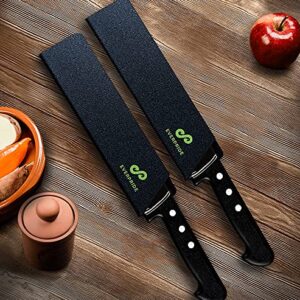 EVERPRIDE 10 Inch Chef Knife Sheath Set (2-Piece Set) Universal Blade Edge Cover Guards for Chef and Kitchen Knives – Durable, BPA-Free, Felt Lined, Sturdy ABS Plastic – Knives Not Included