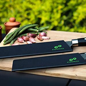 EVERPRIDE 10 Inch Chef Knife Sheath Set (2-Piece Set) Universal Blade Edge Cover Guards for Chef and Kitchen Knives – Durable, BPA-Free, Felt Lined, Sturdy ABS Plastic – Knives Not Included