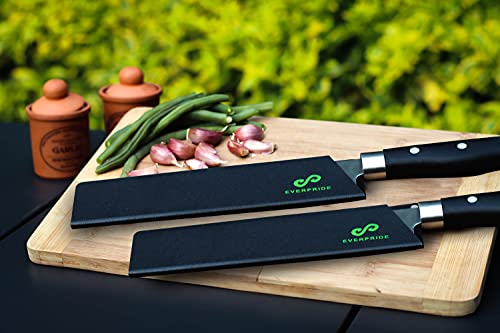 EVERPRIDE 10 Inch Chef Knife Sheath Set (2-Piece Set) Universal Blade Edge Cover Guards for Chef and Kitchen Knives – Durable, BPA-Free, Felt Lined, Sturdy ABS Plastic – Knives Not Included