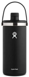 hydro flask 128 oz. oasis water jug stainless steel, reusable, vacuum insulated leak proof cap,black