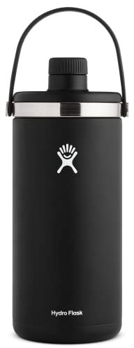 Hydro Flask 128 oz. Oasis Water Jug Stainless Steel, Reusable, Vacuum Insulated Leak Proof Cap,Black