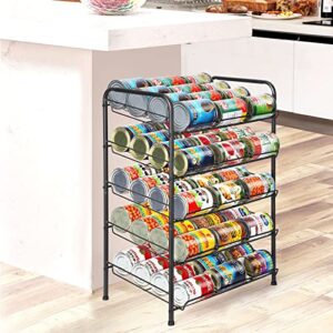 MOOACE Can Organizer for Pantry, Can Rack Organizer Holds up 60 Cans, Can Storage Organizer Rack for Canned food Kitchen Cabinet Pantry Countertop, Black