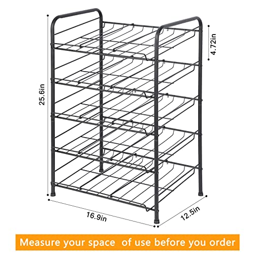 MOOACE Can Organizer for Pantry, Can Rack Organizer Holds up 60 Cans, Can Storage Organizer Rack for Canned food Kitchen Cabinet Pantry Countertop, Black