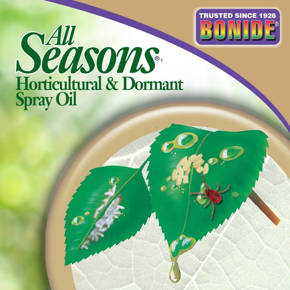 Bonide All Seasons Horticultural & Dormant Spray Oil, 16 oz Concentrate, Disease Prevention & Insect Killer for Organic Gardening