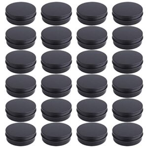 foraineam 24 pack 4 oz screw lid round tins aluminum empty tins metal storage tin jars spice containers travel tin cans