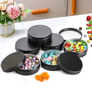 Foraineam 24 Pack 4 oz Screw Lid Round Tins Aluminum Empty Tins Metal Storage Tin Jars Spice Containers Travel Tin Cans