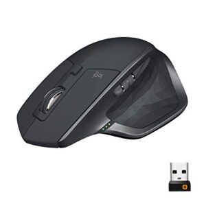 Logitech MX Master 2S Wireless Mouse – Use on Any Surface, Hyper-Fast Scrolling, Ergonomic Shape, Rechargeable, Control Upto 3 Apple Mac and Windows Computers, Graphite (Discontinued by Manufacturer)