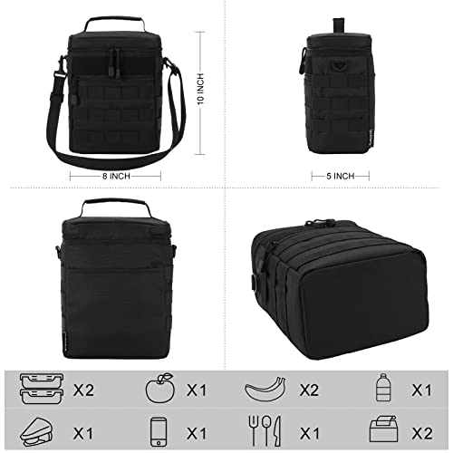 Tactical Lunch Bag Military Molle Lunch Box Picnic Beach Leak Proof Lunch Kit Tote Bag