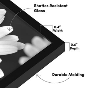 Americanflat 8.5x11 Thin Picture Frame in Black with Shatter Resistant Glass - Horizontal and Vertical Formats for Wall and Tabletop