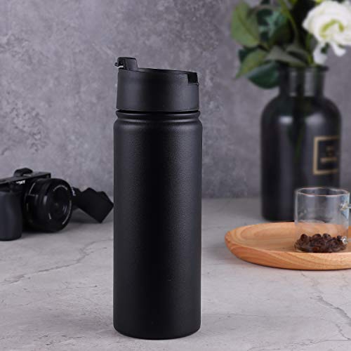 Tea Infuser Bottle With Removable Loose Leaf Tea Strainer 18/8 Stainless Steel Insulated Travel Tea Tumbler Black