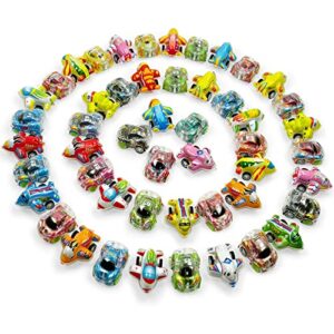 48pcs mini cars and small planes bulk for easter egg fillers, treasure box toys for classroom, party favors, goodie bags fillers, birthday day gifts for kids and prize for kids 3-5 years old