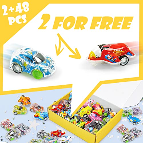 48Pcs Mini Cars and Small Planes Bulk for Easter Egg Fillers, Treasure Box Toys for Classroom, Party Favors, Goodie Bags Fillers, Birthday Day Gifts for Kids and Prize for Kids 3-5 Years Old