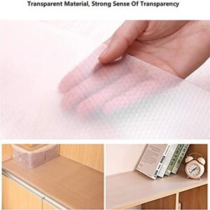 Bloss Shelf Liner Cabinet Pad Refrigerator Mat Table Mat Non Adhesive EVA Washable Drawer Liner for Kitchen Home (Clear, 17.7 ×59 Inch)