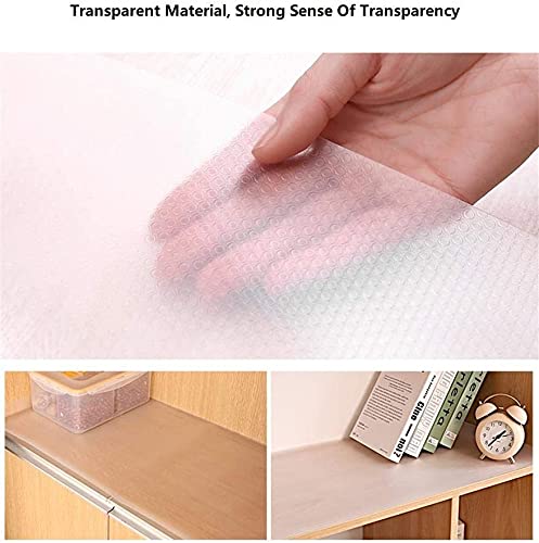 Bloss Shelf Liner Cabinet Pad Refrigerator Mat Table Mat Non Adhesive EVA Washable Drawer Liner for Kitchen Home (Clear, 17.7 ×59 Inch)