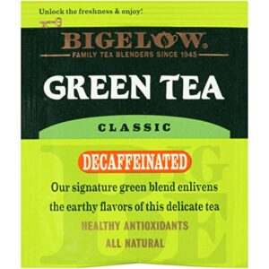 Bigelow Classic Green Tea, Decaffeinated, 20 Count (Pack of 6), 120 Total Tea Bags