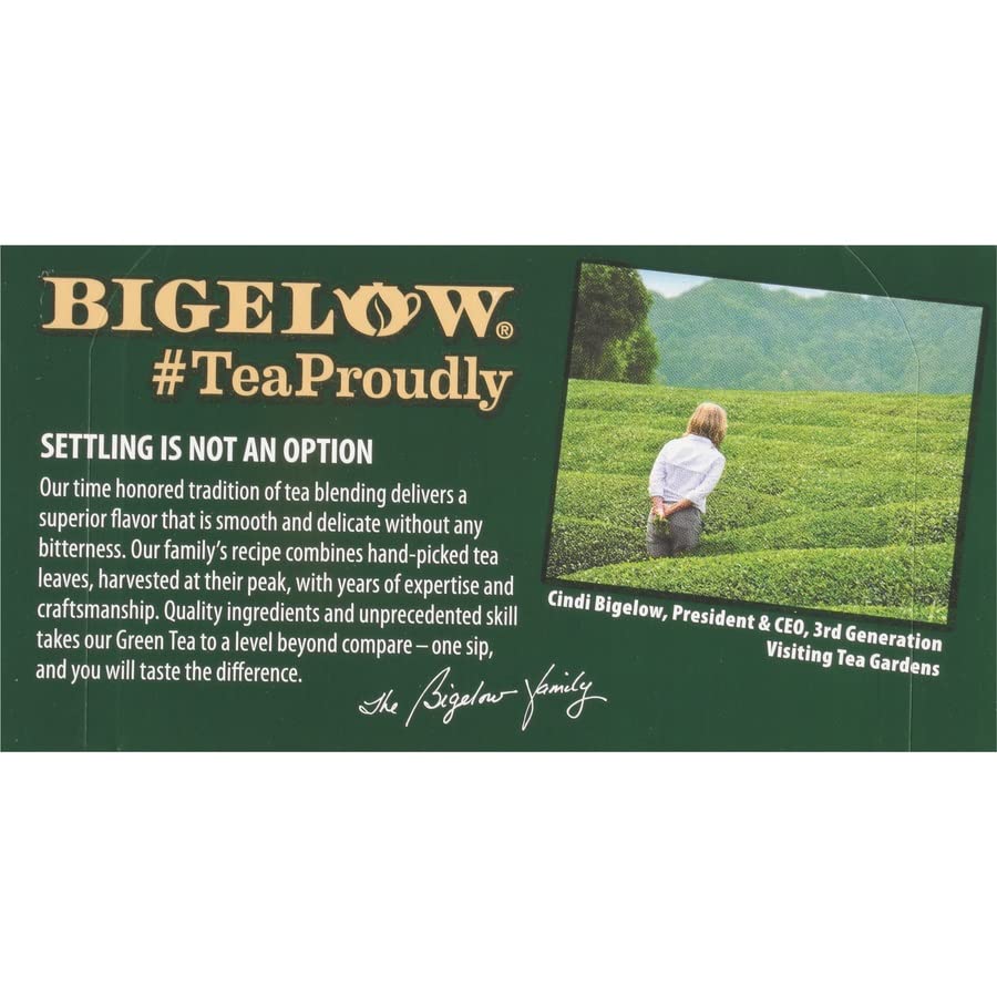 Bigelow Classic Green Tea, Decaffeinated, 20 Count (Pack of 6), 120 Total Tea Bags