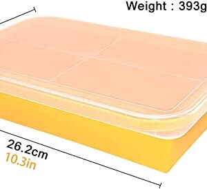 (2 Pack) Large Silicone Freezer Containers For Soup, Pasta Sauce, Leftovers, Broth & More - 6 Cup Reusable BPA Free Non Plastic Food Storage Freezing Trays With Lids & Measurement Lines (2 Pack)