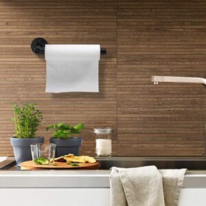 Industrial Pipe Kitchen Paper Towel Holder,Elibbren Heavy Duty DIY Industrial Rustic Wall Mount Paper Towel Ract for Kitchen Bathroom, 1 Pack