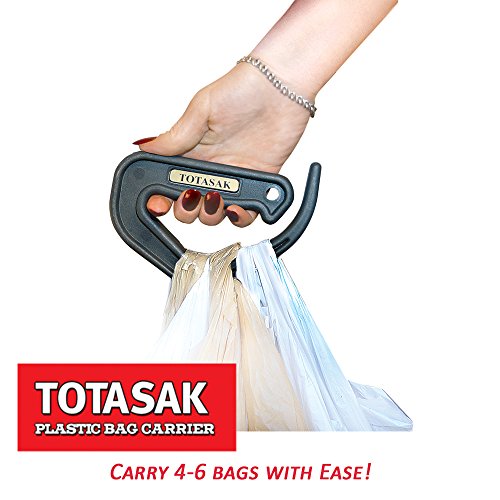 TotASak Grocery Bag Carrier (2 PACK) - Multiple Shopping Bag Holder Handle - Durable Lightweight Multi Purpose Secondary Handle Tool