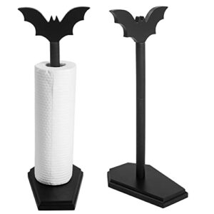 sereiino bat paper towel holder – halloween decor for kitchen and bathroom – gothic home decor for oddities and curiosities – goth accessories for countertop stand – witchy gifts for women
