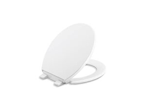 kohler k-4775-0 brevia round toilet seat with grip-tight bumpers, quick-attach hardware, white ,1 count(pack of 1)