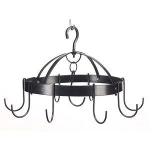 gifts & decor 57070366 small hanging cookware holder, black