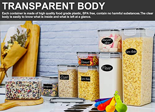 Airtight Food Storage Containers Set, RAZCC 32 PACK Cereal Storage Containers for Kitchen and Pantry Organization BPA Free Kitchen Canisters for Cereal, Rice, Flour & Oats, Free Marker and Labels