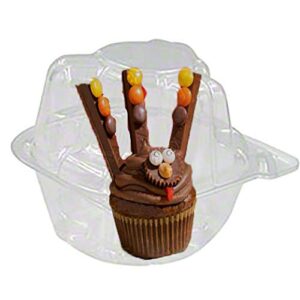 50 jumbo individual cupcake containers large Strong Quality Clear individual Cupcake and Muffin Containers plastic disposable single Compartment cupcake containers individual jumbo cupcake containers)