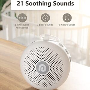 Dreamegg White Noise Machine - Portable Sound Machine for Baby Adult, Features Powerful Battery, 21 Soothing Sound, Noise Canceling for Office & Sleeping, Sound Therapy for Home, Travel, Registry Gift